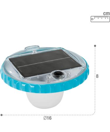 Intex Solar Powered LED Floating Pool Light - Eco-Friendly Solar Buoy with 2 Lighting Modes - 28695 - White Single for International Shipping - Buy Online on GoSupps.com