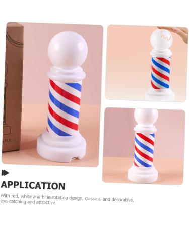 FRCOLOR Signs Luminous Pole Barber Pole Light Decorative Lights Red White Blue To Rotate Equipment - Buy Online on GoSupps.com