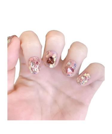 Pure handmade nail art patches rhinestones love sequins(S)
