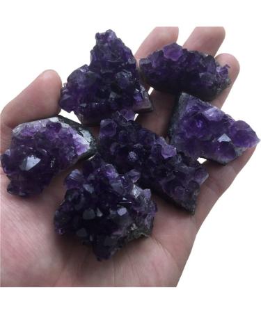 Room Decoration 20g-50g Natural Raw Amethyst Quartz Purple Crystal Cluster Stones Specimen Home Decoration Crafts Decoration Ornament Great Choice for Home Decoration (Color : 20-30g)