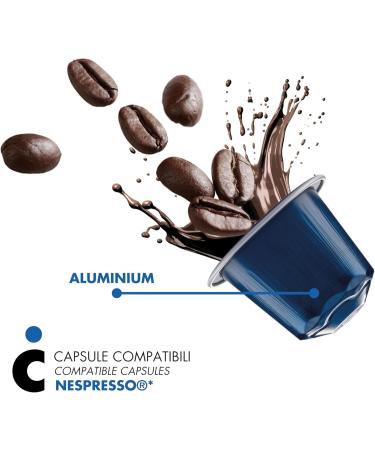 Ilcaffeitaliano Aluminum Capsules Compatible with Nespresso Milano 100 pcs | Capsules Compatible with Nespresso in Aluminum Aromatics of Cocoa and Dried Fruits | The Audacious Velvety Intensity 11 - Buy Online on GoSupps.com