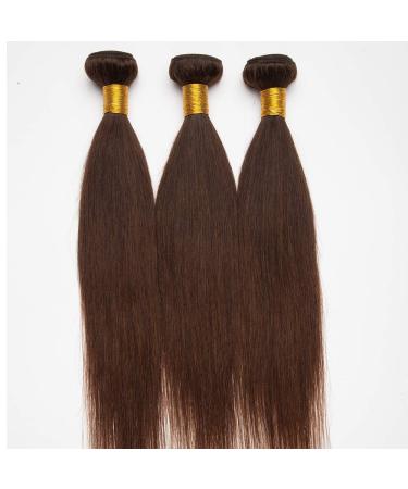 SEGO 24-Inch Brazilian Human Hair Bundles - 100% Unprocessed Virgin Straight Extensions | Dark Brown Weave (60cm 100g) - Buy Online on GoSupps.com
