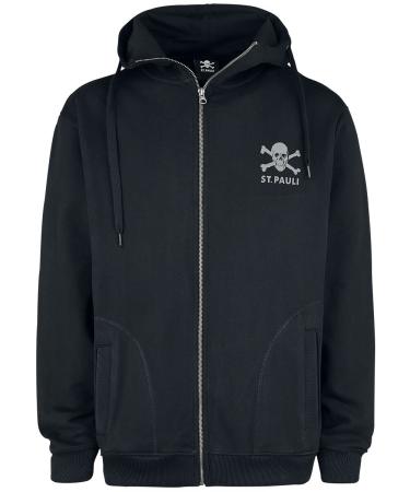 FC St. Pauli - Hooded jacket skull - black XXL Black