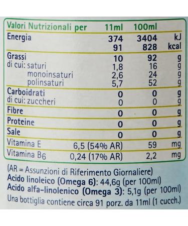 Valsoia Set of 6 Valsoia Olio di Soia soybean oil bottles rich in fatty acids gluten-free rich in Omega 3 and Omega 6 in 1L glass bottles - Buy Online on GoSupps.com