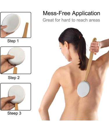 2PCS QUNCI Double-Sided Shower Brush Set for Wet/Dry Body Exfoliation - Bath & Back Exfoliator and Lotion Applicator - Buy Online on GoSupps.com