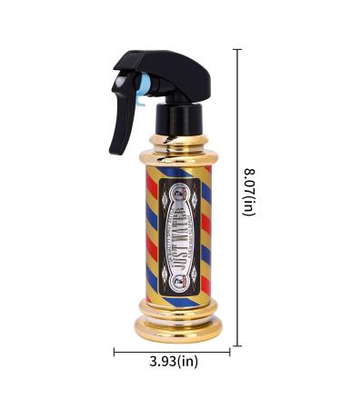 Barber's Pole Style Hair Spray Bottle 6.76 fl oz - Pack of 2 Gold Fine Mist Sprayers for Hair Styling, Hairdressing, Cleaning Solutions, and Plants - Buy Online on GoSupps.com
