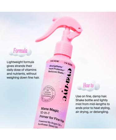 Eva NYC Mane Magic 10-in-1 Primer 5.4 fl oz | Heat Protectant Fine Hair | Sulfate, Paraben, Phthalate-Free - Buy Online on GoSupps.com