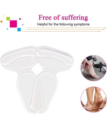 URAQT Gel Shoe Inserts for Women - Anti-Slip Heel Grips & Foot Insoles (4 Pairs) - Transparent - Buy Online on GoSupps.com