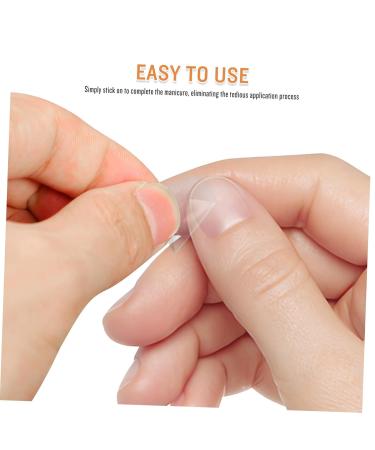 PLAFOPE 6 Sheets Nail Patch Sheer Nail Polish Manicure Kit Nail Sticker Gels Stickers Nail Kits Clear Nail Polish Transparent Nail Polish Nail Gel Strips Gel Pedicure Kit Double Sided Tape - Buy Online on GoSupps.com