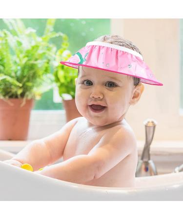 TOYANDONA Baby Bathing Cap | Adjustable Kids Shower Protection Hat - Pink - Buy Online on GoSupps.com