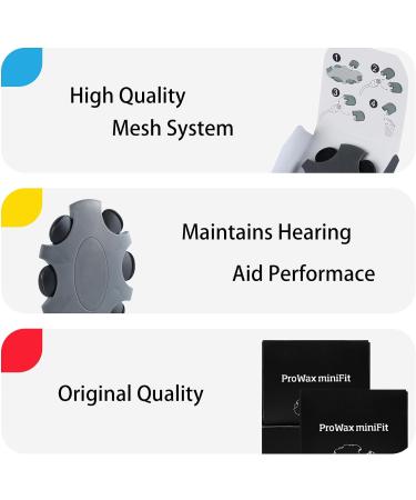 Oticon ProWax MiniFit Hearing Aid Wax Guards - Replacement Wax Filters (3 Packs/18 Pcs) - Essential Hearing Aid Supplies - Buy Online on GoSupps.com