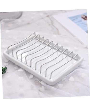 Ciieeo 3 Pcs Ceramic Soap Drainer Soap Holder for Soap Dish Holder Soap Dishes Soap Coaster Shower Soap Dish Christmas Tins with Lids Ceramic Soap Dish Single Layer White Soap Dispenser - Buy Online on GoSupps.com