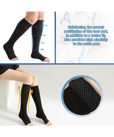 Shop Medical Compression Stockings for Women & Men - Graded Support for Varicose Veins & Edema | Anti-Thrombosis Socks in Black Size L - Buy Online on GoSupps.com