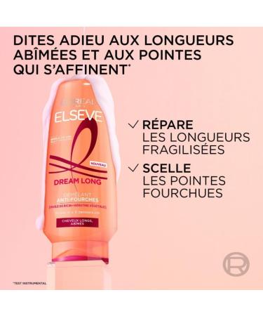 L OR AL PARIS - Apr s-Shampooing D m lant Anti-Fourches - Pour Cheveux Long et Ab m s - Enrichi en K ratine V g tale et Huile de Ricin - Elseve Dream Long - 250 ml - Buy Online on GoSupps.com
