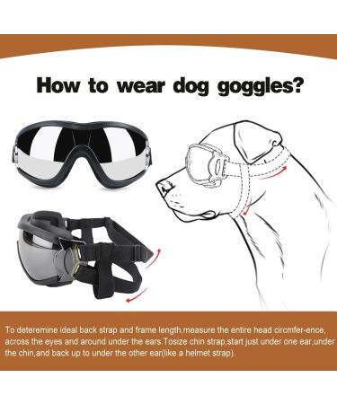 Dog Goggles for UV Wind & Dust Protection | Adjustable Sunglasses for Medium & Large Dogs - Buy Online on GoSupps.com