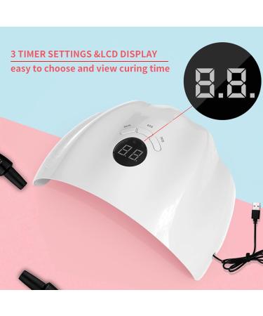 Agate UV LED Nail Lamp - 36W Professional Gel Nail Dryer with Dual Light Source 3 Timer Settings & Portable Design for Home & Studio Use - Buy Online on GoSupps.com
