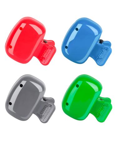 4 Pack Travel Toothbrush Head Covers Toothbrush Protector Cap Brush Pod Case Protective Portable Plastic Clip for Manual & Electric Toothbrush Household Travel Camping Bathroom School Business Red Blue Green Grey