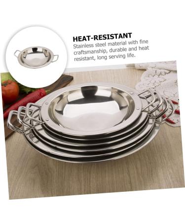 PRETYZOOM Dry Pot Amphora Hot Pot Chaffing Dishes Stainless Steel Cookware Flat Bottom Wok Pan Non Stick Frying Pans Stainless Steel Saute Pan Cookware for Kitchen Home Accessory 28X28X5.5CM Silver - Buy Online on GoSupps.com