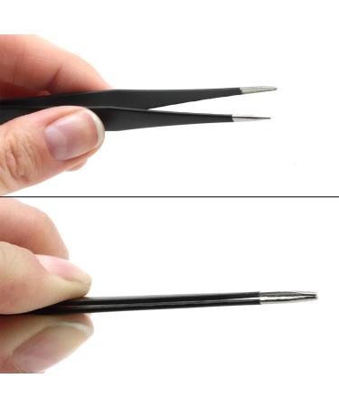 Com-Four 4-Part Tweezers Set - All-Purpose Rust-Free Stainless Steel Tweezers for House & Hobby - Curved & Straight Tongs - Ideal Cosmetic Tweezers (4 Pieces) - Buy Online on GoSupps.com