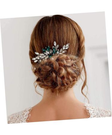 Beatifufu Bridal Comb Green Hair Accessories Hair Side Comb Bride Hair Insert Comb Bride Rhinestone Hair Comb Bride Hair Comb Bridal Hair Accessories Wedding Hair Comb - Buy Online on GoSupps.com