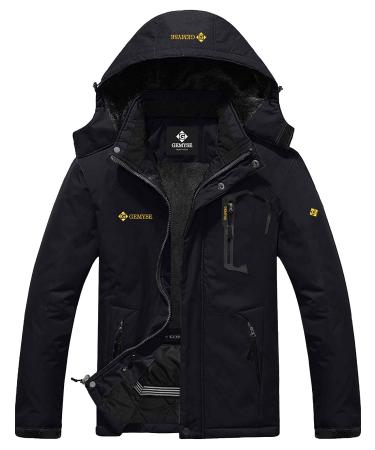 GEMYSE Men's Mountain Waterproof Ski Snow Jacket Winter Windproof Rain Jacket (Black,Medium) Black Large - Buy Online on GoSupps.com