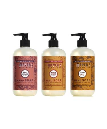Mrs. MEYER'S CLEAN DAY Fall Scent Variety Pack (Apple Cider + Acorn Spice + Fall Leaves) Apple Cider + Acorn Spice + Fall Leaves 37.5 Fl Oz (Pack of 1)