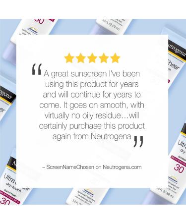 Neutrogena Ultra Sheer Dry-Touch Water Resistant and Non-Greasy Sunscreen Lotion with Broad Spectrum SPF 30 3 fl. oz (Set of 2) - Buy Online on GoSupps.com