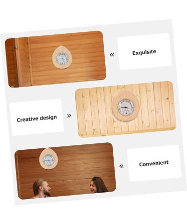 Clispeed Dual-Use Sauna Accessories | Hygrothermograph Frame & Portable Thermometer | Ideal for Bath & Bedroom | 16.5x14cm - Buy Online on GoSupps.com