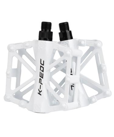 boruizhen Aluminium CNC Bike Platform Pedals Lightweight Road Cycling Bicycle Pedals for MTB BMX White - Buy Online on GoSupps.com