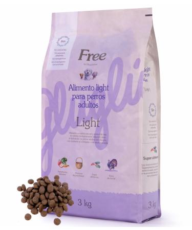 Free by Dingonatura. Corral Light Adult Dog Food with Turkey - Digestive Health Weight Control Natural Ingredients High Palatability Rich in Nutrients (3 kg)