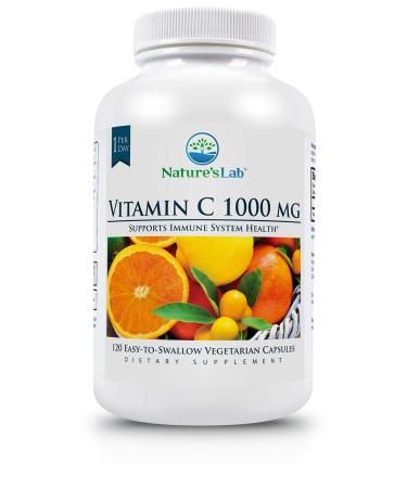 Nature's Lab Vitamin C 1000mg Per Capsule -Supports Immune System Health 120 Count (Pack of 1)