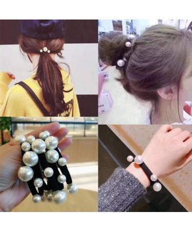 Solustre 10-Piece Pearl Hair Tie Set | Sweet Elastic Ponytail Holders for Women & Girls | Stylish Hair Accessories - Buy Online on GoSupps.com