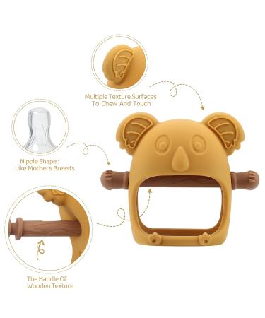 Buy Koala Baby Teether Ring | Silicone Pacifier & Bite Ring Set for 3-Month-Olds | Blue Baby Toys | International Shipping - Buy Online on GoSupps.com