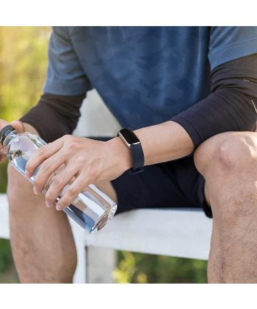 Funeng 3 Pack Silicone Bands for Fitbit Luxe - Large Black/Navy Blue/Gray - Sport Replacement Wristbands for Men and Women - Buy Online on GoSupps.com