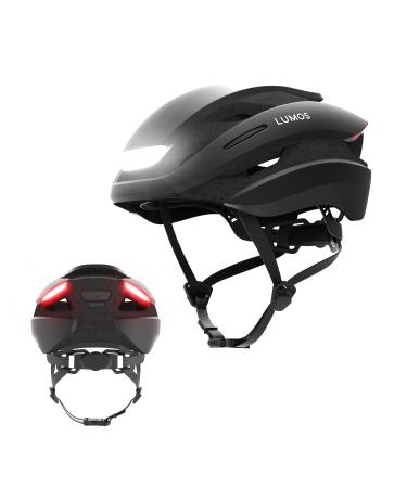 Lumos Ultra Smart Bike Helmet | Customizable Front and Back LED Lights with Turn Signals | Road Bicycle Helmets for Adults: Men, Women Charcoal Black without MIPS M-L (21-1/4 to 24 / 54 to 61cm)