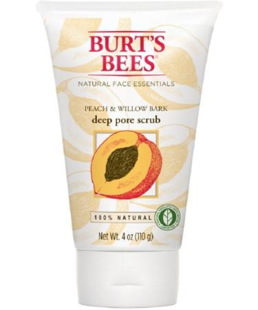 Burts Scrub Peach/Wlbk Size 4.Z Burt'S Bees Peach And Willowbark Deep Pore Scrub