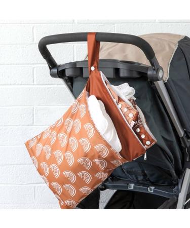 Wet Dry Bags for Baby Cloth Diapers & Breast Pump Parts - 2 Pack Waterproof Reusable with Dual Zippered Pockets & Handle - Multicolor - Buy Online on GoSupps.com