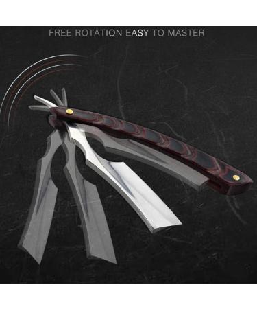 Buy Guvkeug Foldable Wooden Handle Scraper Razor Stainless Steel Blade for Hairdressers & Men | Premium Hair Cutting Tools - Buy Online on GoSupps.com