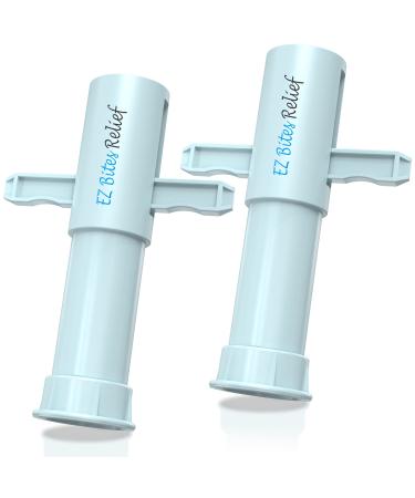 YARKOR EZ Bite Relief - Bug Bite Suction Tool Blue 2 Packs Kid Friendly Venom Extractor Itch Relief Natural Reduce Itch & Swell Bite & Sting First Aid for Outdoor Hiking Backpacking and Camping B: Blue