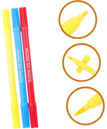 Mikinona 3pcs Baking Pen Color Markers Red Pens Markers for Edible Ink Pens Food Coloring Markers Plastic - Buy Online on GoSupps.com