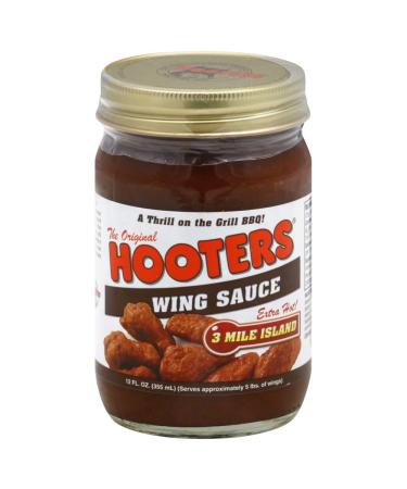 Hooters Wing Sauce, 3 Mile Island, 12 Ounce (Pack of 6) Barbecue 12 Ounce (Pack of 6)