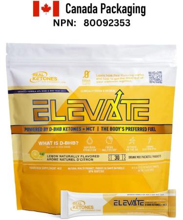 Real Ketones Elevate Keto Electrolytes Powder Packets - 30 Pack Lemon Twist | MCT & BHB Exogenous Ketones Drink Mix with 4 Main Electrolytes | Hydrating Proprietary Keto BHB Salts - Buy Online on GoSupps.com