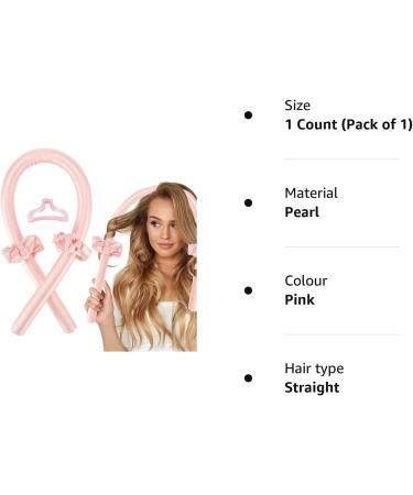 Heatless Curling Rod Headband - No Heat Wave Hair Curlers for Long & Medium Hair - Pink - Buy Online on GoSupps.com