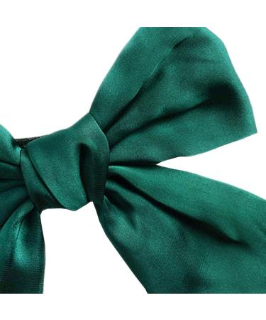 scicent Hair Bow Clips Large Vintage Satin Barrettes Silk Retro Bowknot Hair Accessory Ribbion Bowknot Clip Headpiece for Women and Girls Headdress Green - 9906 - Buy Online on GoSupps.com