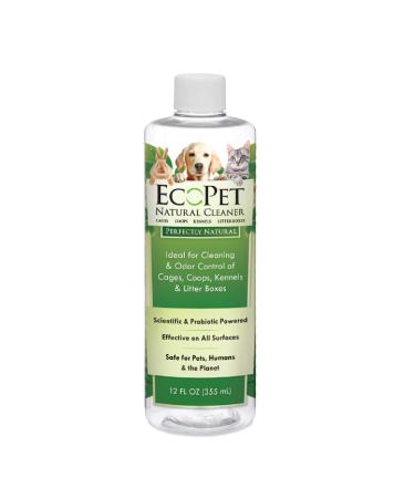 EcoPet Natural Cleaner for Cleaning & Odor Control of Coops, Litter Boxes, Cages & Kennels Scented 12oz