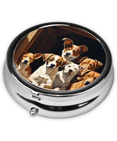 Buy Farm Animals Round Pill Box - 3 Compartment Mini Decorative Portable Travel Medicine Organizer - Buy Online on GoSupps.com