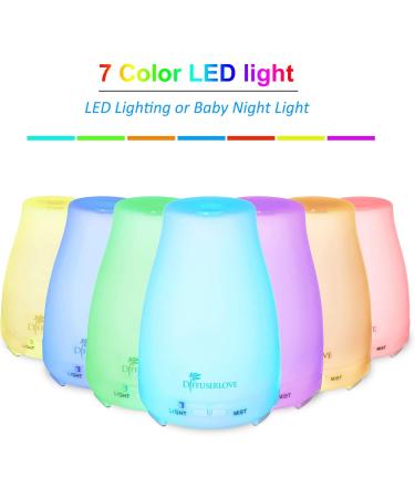2 Pack 200ml Essential Oil Diffuser Ultrasonic Aromatherapy Cool Mist Humidifiers with LED Lights - Ideal for Home, Office & Bedroom - Buy Online on GoSupps.com