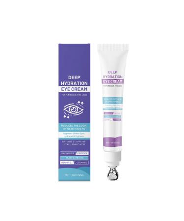 Eye Cream for Dark Circles & Puffiness Deep Hydration Eyecream Formula with Retinol Caffeline Hyaluronic Acid Peptides Reduce Wrinkles Fine Lines 0.53 0z