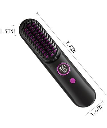 Portable Cordless Hair Straightening Brush - Lightweight Mini Thermal Comb with Negative Ion Technology for Effortless Styling - Buy Online on GoSupps.com