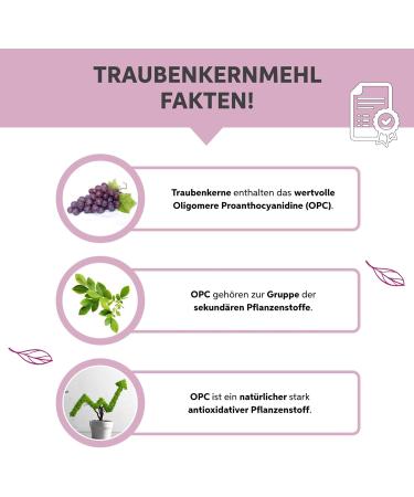Organic Grape Base Flour OPC 500g - Premium Grape Seeds Extract Powder | EU De- ko-007 Certified Raw Food Quality - Buy Online on GoSupps.com